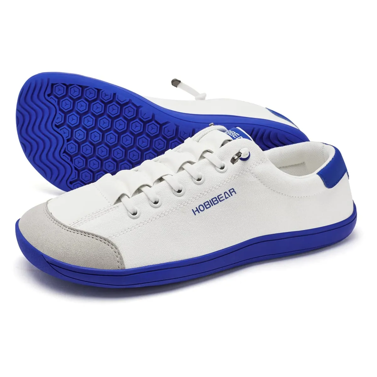 Wide Toe Barefoot Shoes for Unisex Minimalist Canvas Sneakers Lightweight Adjustable Slip On Walking Shoes