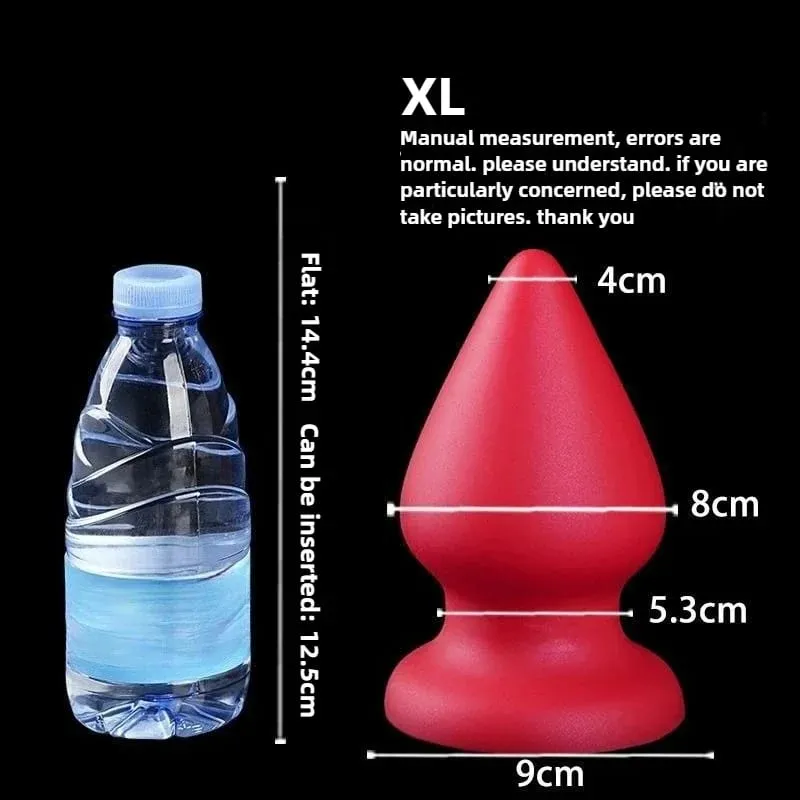Huge Anal Plug Liquid Silicone Soft Conical Butt Plug Big Anal Dildos for Women Men G-spot /prostate Massage 18+ Sex Toys — image 14