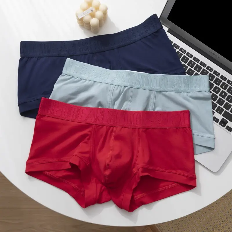 Men's Boxers Cotton Underwear Boxer Shorts Sexy Men Boxer Briefs Solid Color Underpants Boxer For Man — image 3