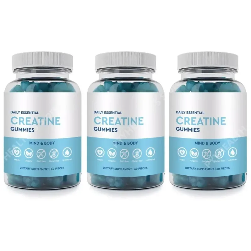 Creatine Gummies Vegan Non-GMO Gluten-Free Low Sugar Organic Supports Athletic Performance for Adults Unisex 60 Count — image 6