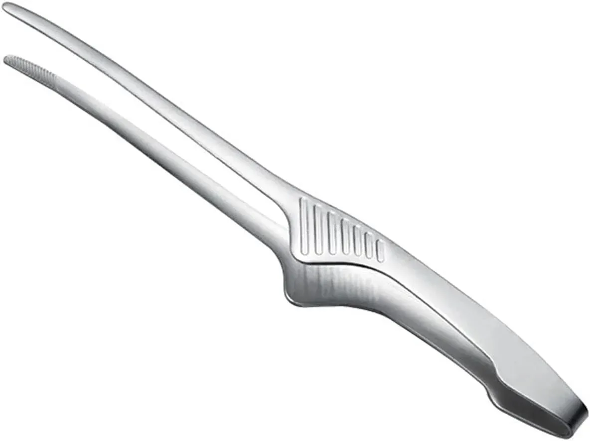 Stainless Steel Precision Kitchen Tongs Tweezers Non-slip Heat Resistant for BBQ Grilling Cooking Baking Serving Food Tweezers