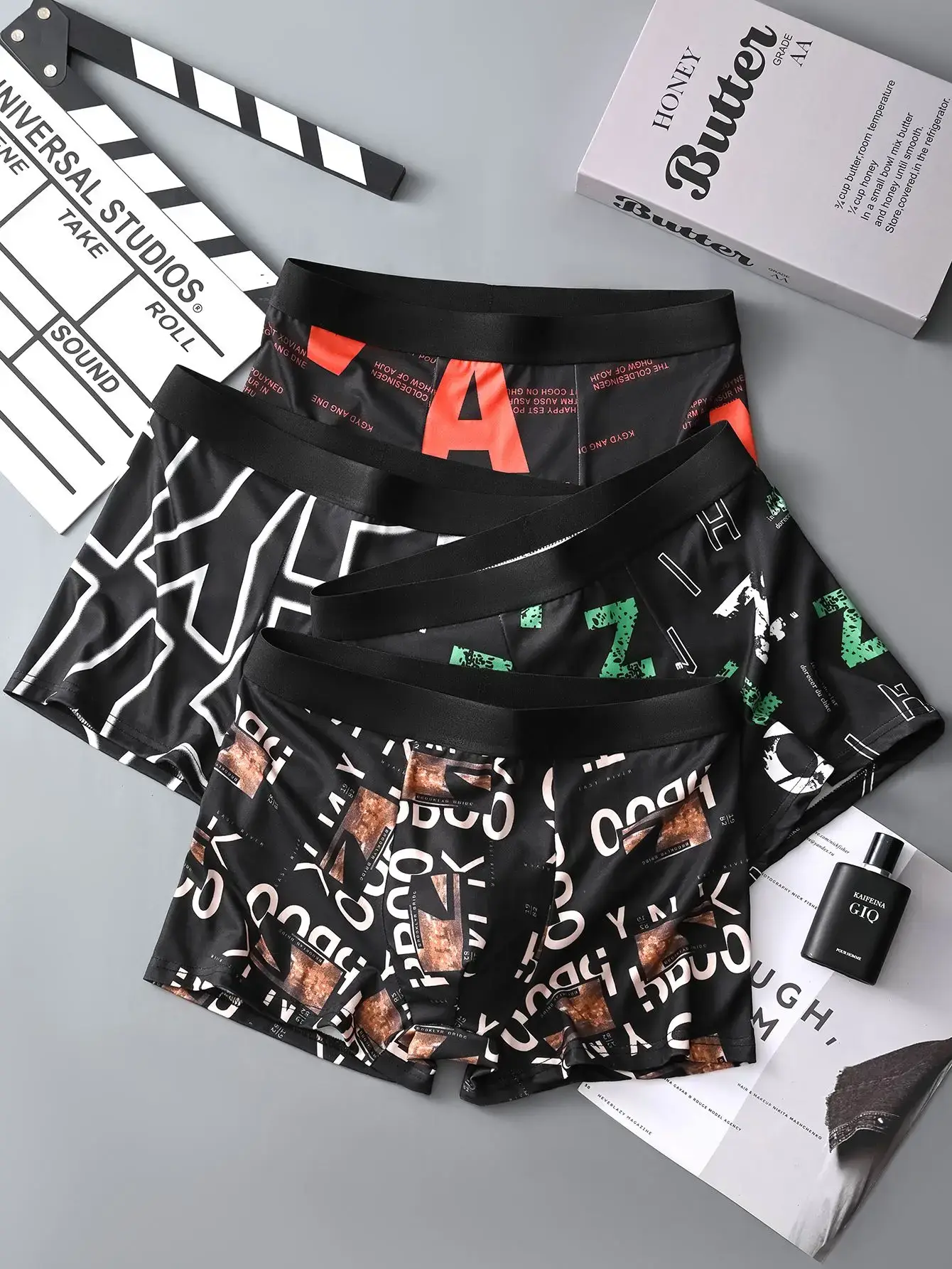 4PCS Men's Underwear soft comfortable breathable skin-friendly high-quality underwear trendy simple sports casual boxer briefs — image 2