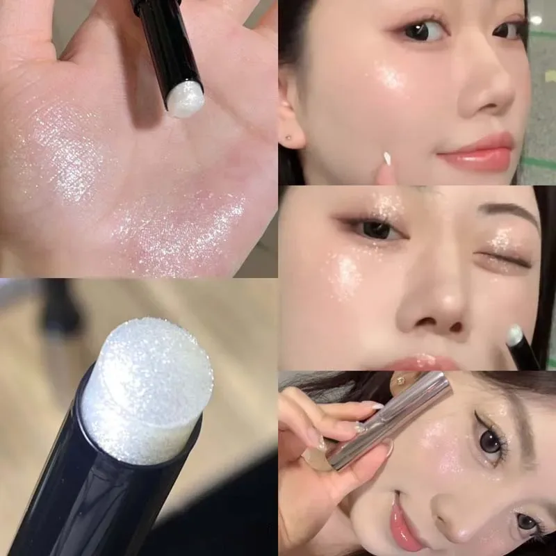 Diamond Pearlescent Glitter Eye Shadow Highlighter Stick Naturally Brightens Eye Makeup Shiny Gloss Eyeshadow Lying Silkworm Pen