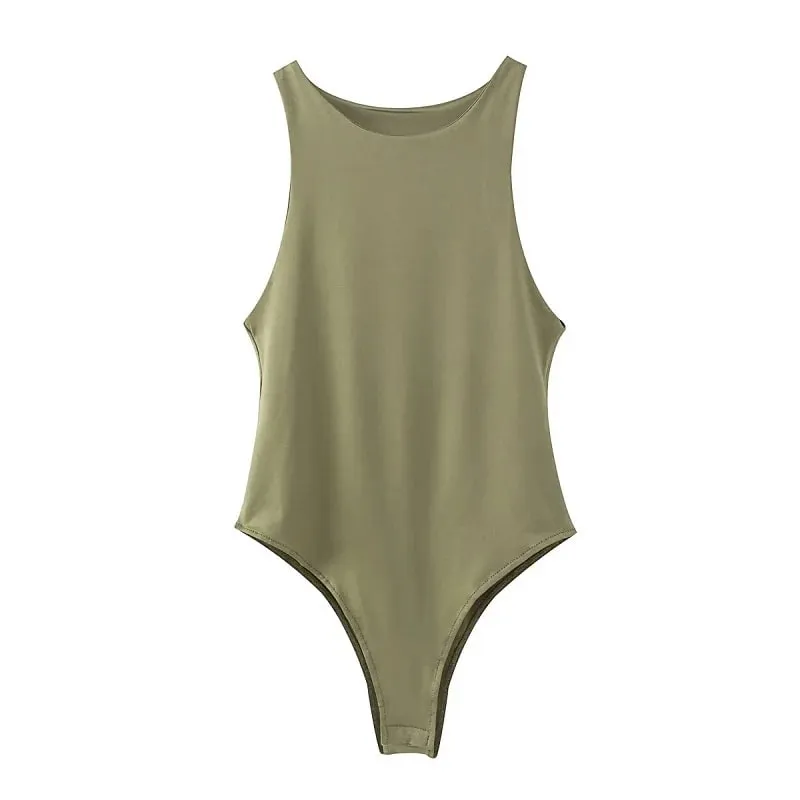 2025 summer solid sexy bodycon women bodysuits female 8 color green slim casual bodysuit chic lady club short playsuits femme — image 12