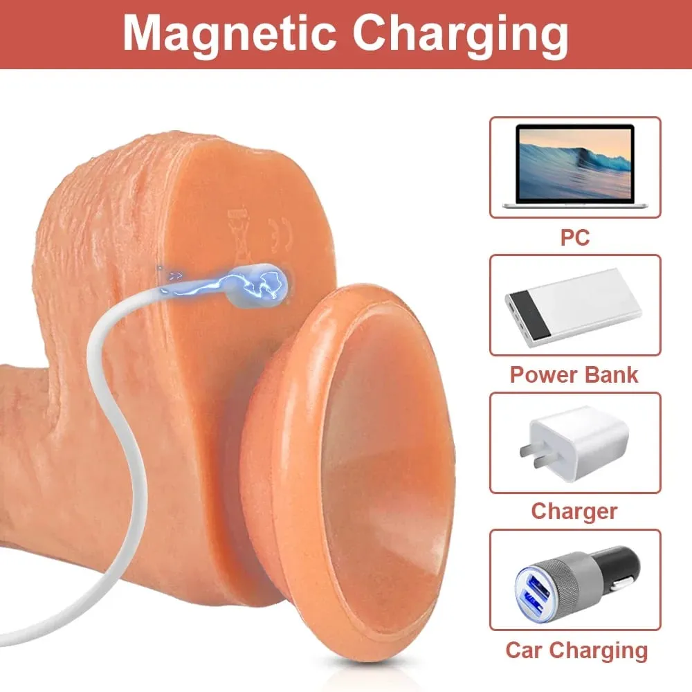 APP Control Thrusting Realistic Dildo for Women G-spot Heating Vibrator with Suction Cup Fake Penis Female Sex Toy Masturbation — image 4