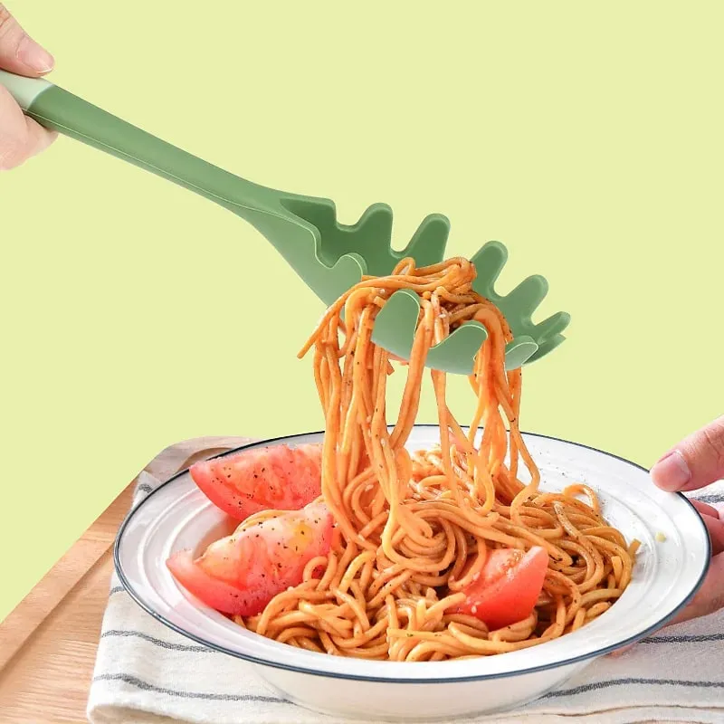 6-Piece Silicone Kitchen Utensil Set: Chinese Spatula Soup Ladle Slotted Turner Pasta Spoon Salad & Honey Scrapers for Non-S — image 4