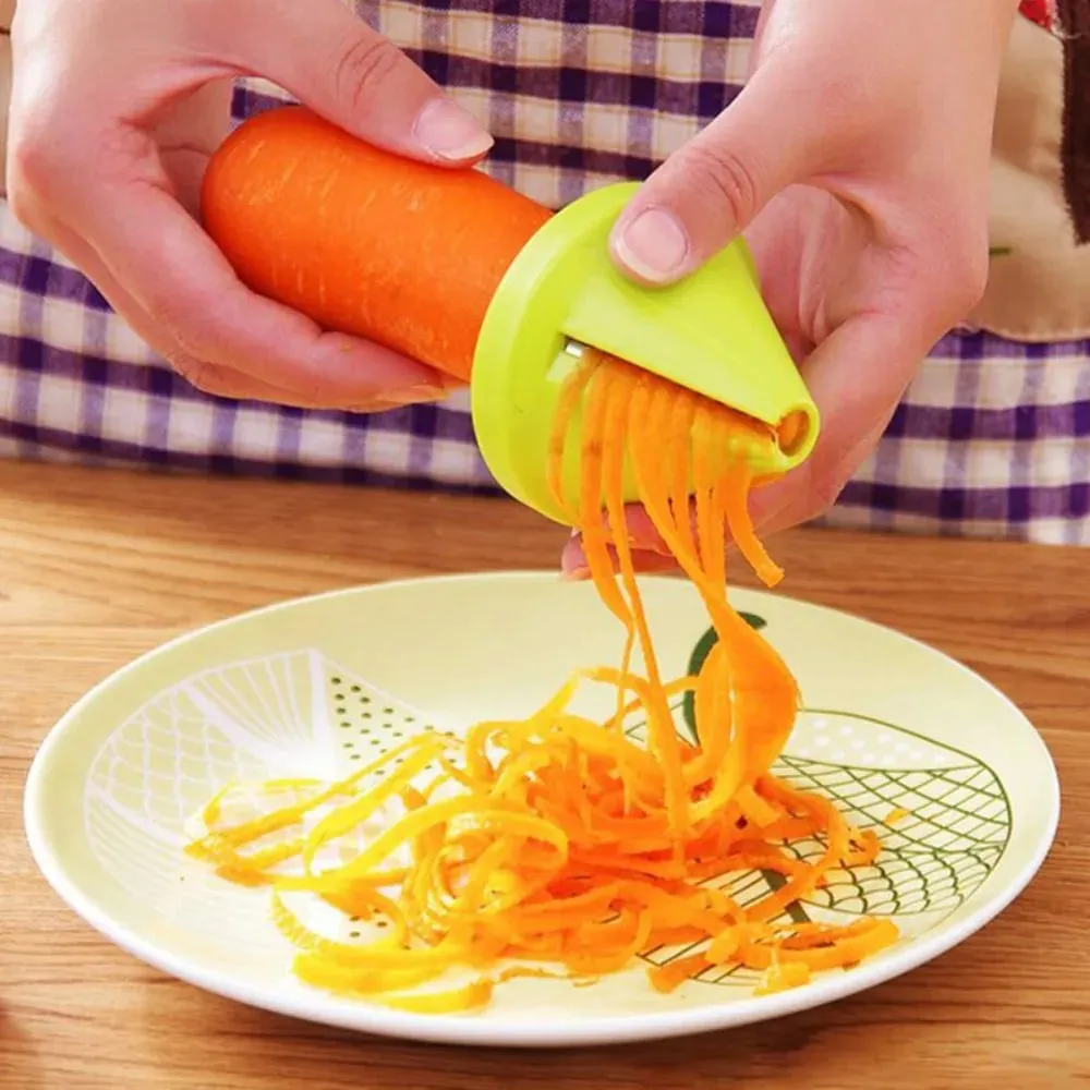 Kitchen Accessories Conical Spiral Shredder Rust-proof Anticorrosive Rotary Shredder Plastic Vegetable Slicer Potato — image 2