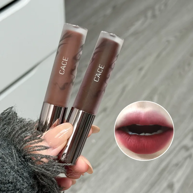 Punk Dark Brown Lip Mud Nude Matte Orange Brown Lip Gloss Raspberry Red Liquid Lipstick Waterproof Non Stick Cup Lip Tint Makeup — image 6