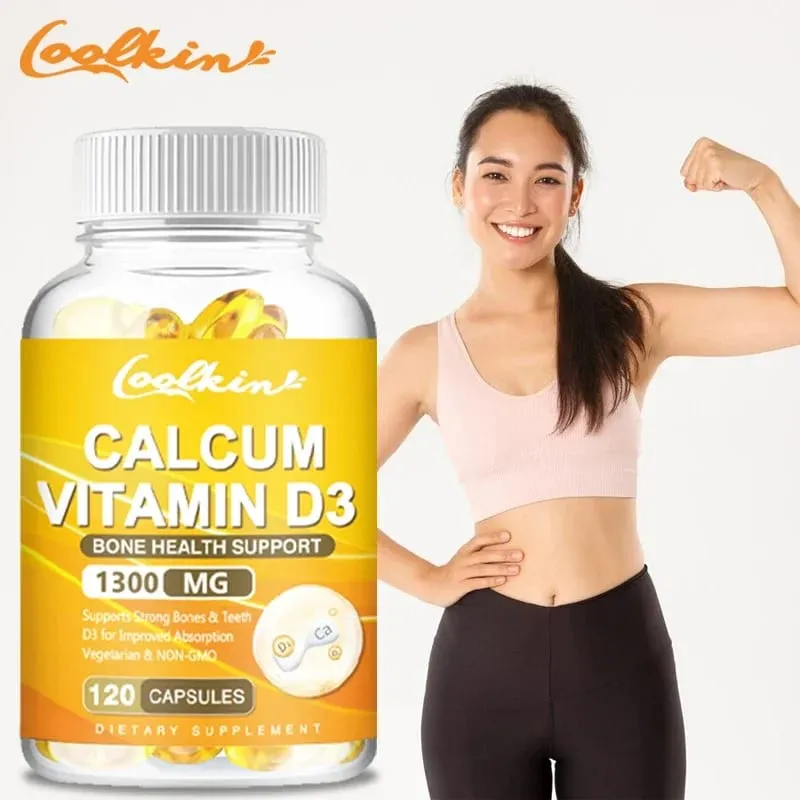 Calcium + Vitamin D3 Promotes Bone Health and Immune Support Enhances Carbonate Absorption Dietary Supplement — image 1