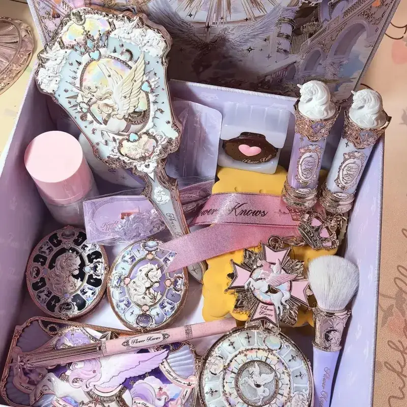 Flower Knows Knight Unicorn Makeup Set - Lipstick Blush Cloud Setting Powder Starlight Eyeshadow Cosmetics Kit in Gift Box — image 2
