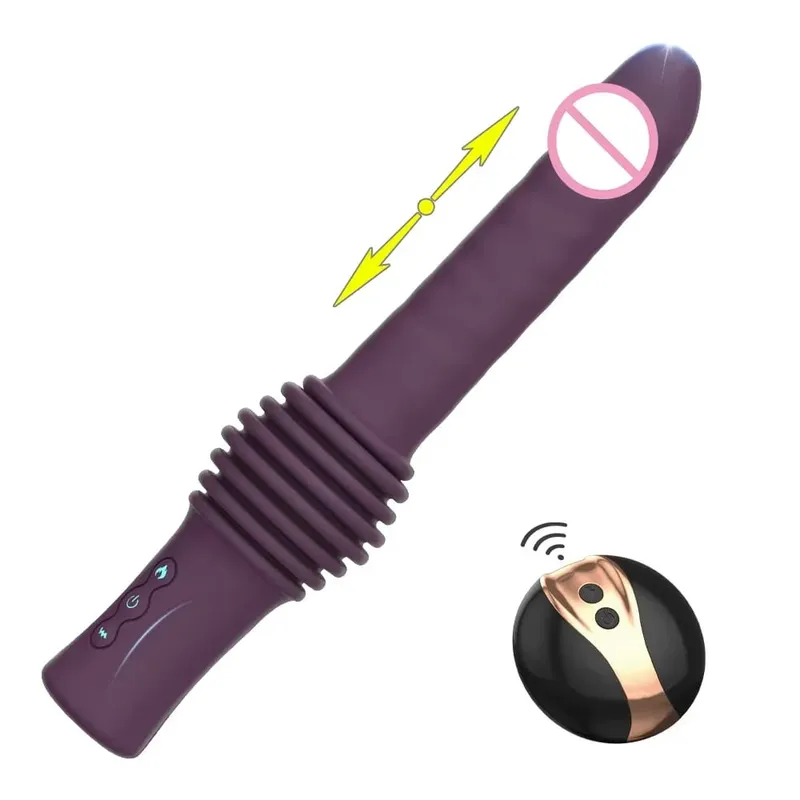 Telescopic Automatic Sex Machine Remote Control Dildo Vibrators Heating Massager G Spot Thrusting Retractable Sex Toy For Woman