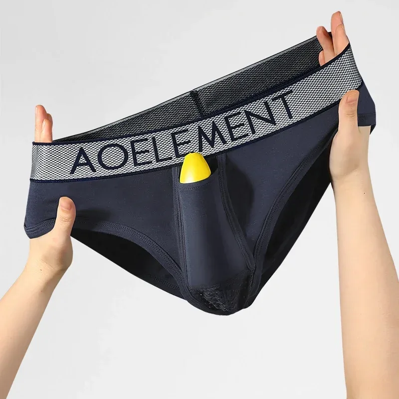 Bragas escrotales con separación tipo bala, calzoncillos para hombre, bolsa convexa en U transpirable para varicocele