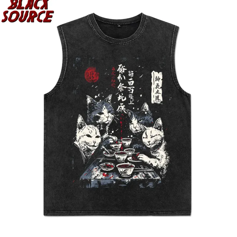 T0220 Cute Ramen Japanese Cat Hoodie, Unisex Cartoon Graphic Pullover Sweatshirt, Casual Streetwear Loose Fit Daily Wear — image 9