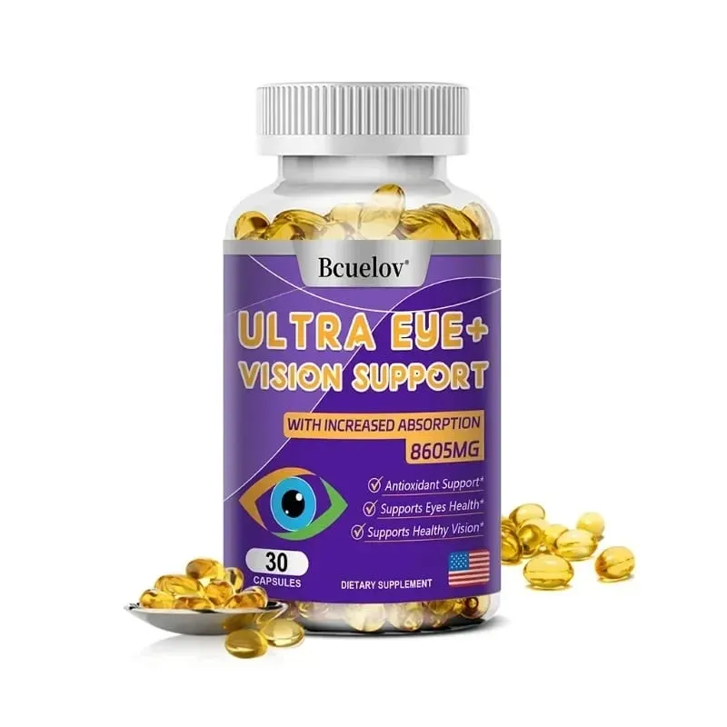 Eye Vitamins with A Blend of Lutein Zeaxanthin and Bilberry Extract for Macular Fatigue Dry Eyes and Vision Health in Adults
