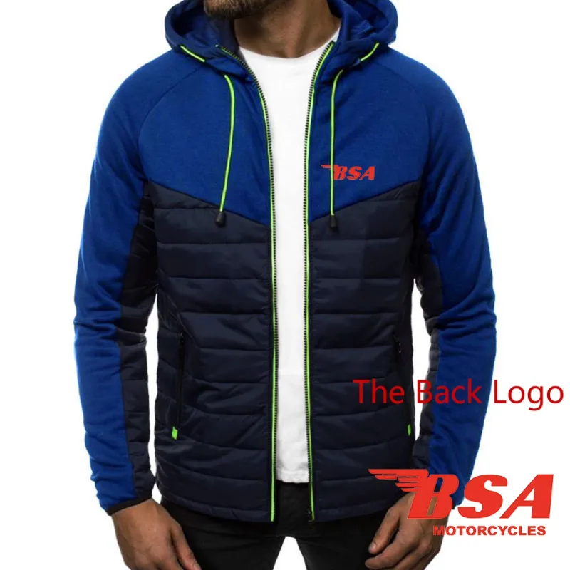 Veste à capuche en coton pour hommes, nouveau Bsa motos, 7 couleurs, fermeture éclair, sweat-shirt décontracté, Patchwork, manteau à manches longues, 7 couleurs, 2023