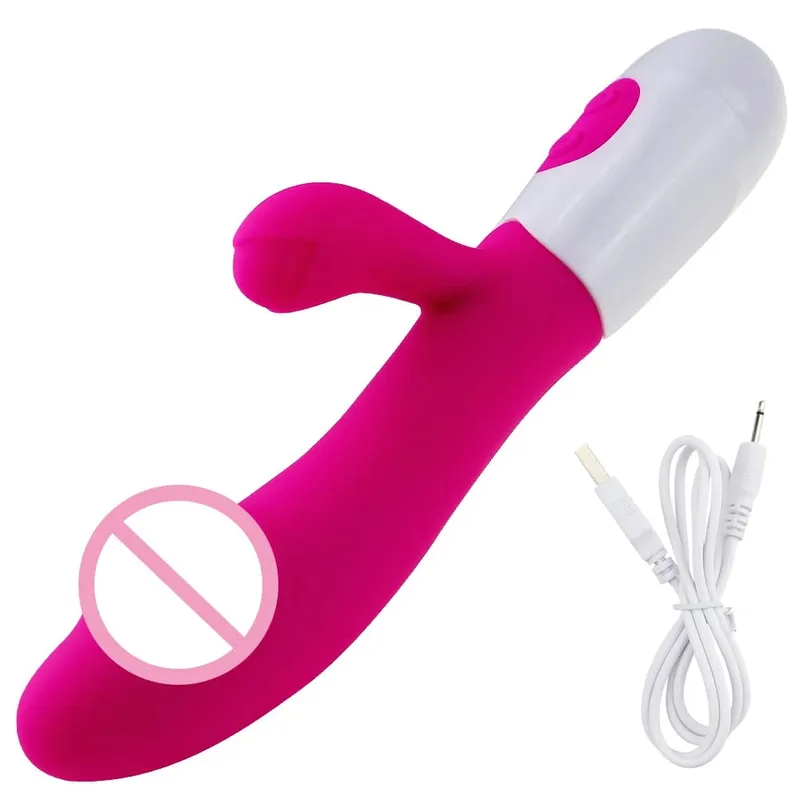 Realistic Rabbit Dildo Dual Vibrator G-Spot Clitoral Stimulation Massager Powerful Vibrating Vagina Masturbator Women's Sex Toy — image 8