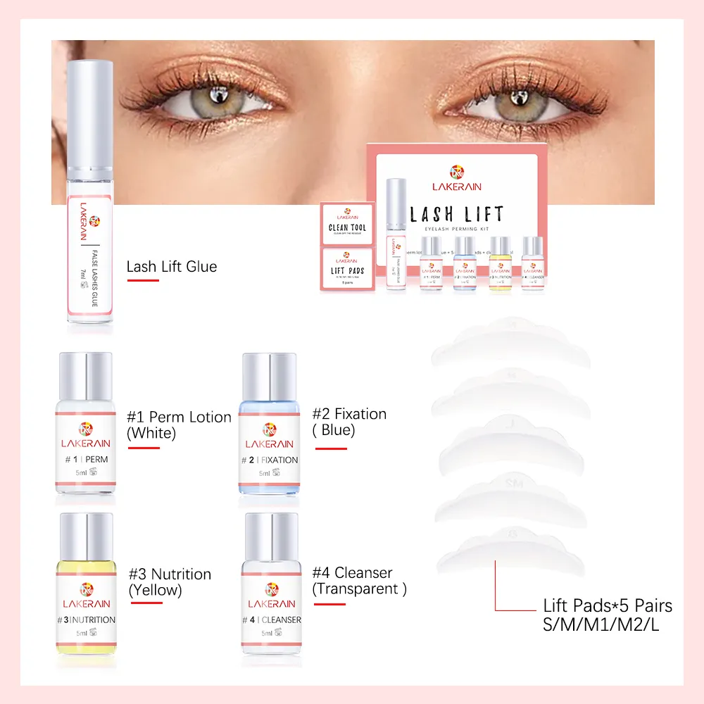 Free Shipping Lash Lift Kit Long Lasting Eyelash Lifting Perming Lotion Fixation Glue Curly Lasher Beauty Salon Home Use Pro Kit — image 5