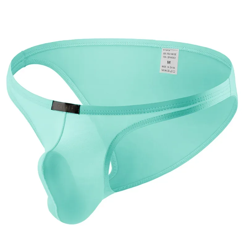 Men's Underwear Briefs Elastic Seamless Solid Underpants Ultra-Thin Breathable Briefs Ice Silk Seamless Low Waist Soft Underwear — image 6