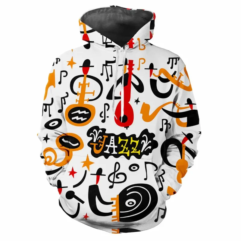 2024 Fashion Men's Hooded Printed Letter Pattern Sweatshirt Casual Long Sleeve Hooded Top Street Design Men's Sportswear