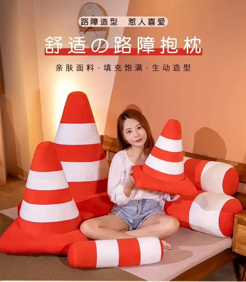 Hot Simulation Vehicle Plush Pillow Creative Roadblock Road Railing Toys Stuffed Soft For Home Decor Prop Sleeping Cushion — image 8