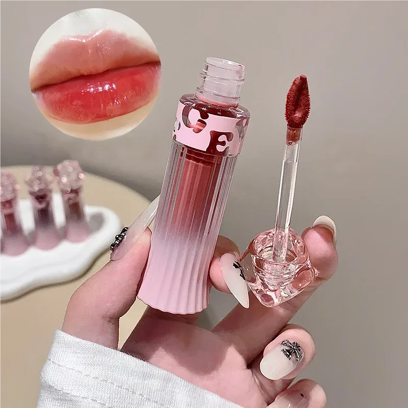 Gege Bear Water Light Lip Llaze Set Mirror Lipstick Lip Gloss Hydrating Moisturizing Long Lasting Gift for Lover — image 3
