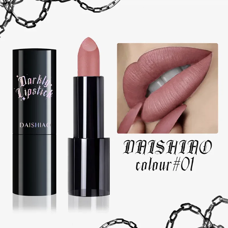 Rossetto Halloween Dark Night Rossetto opaco nero viola scuro impermeabile e di lunga durata Cosmetici per labbra — image 5