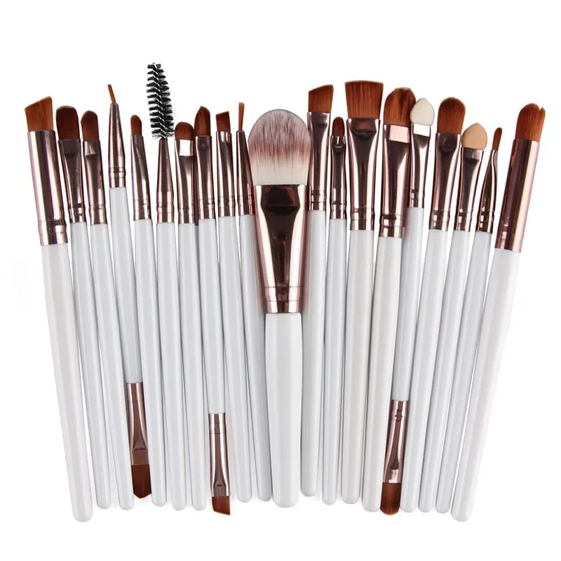 20 PCS Makeup Brush Set Eye Shadow Brush Set Foundation Brush Beauty Tools Soft Man-made Fibers Full Set Makeup Brush — image 18