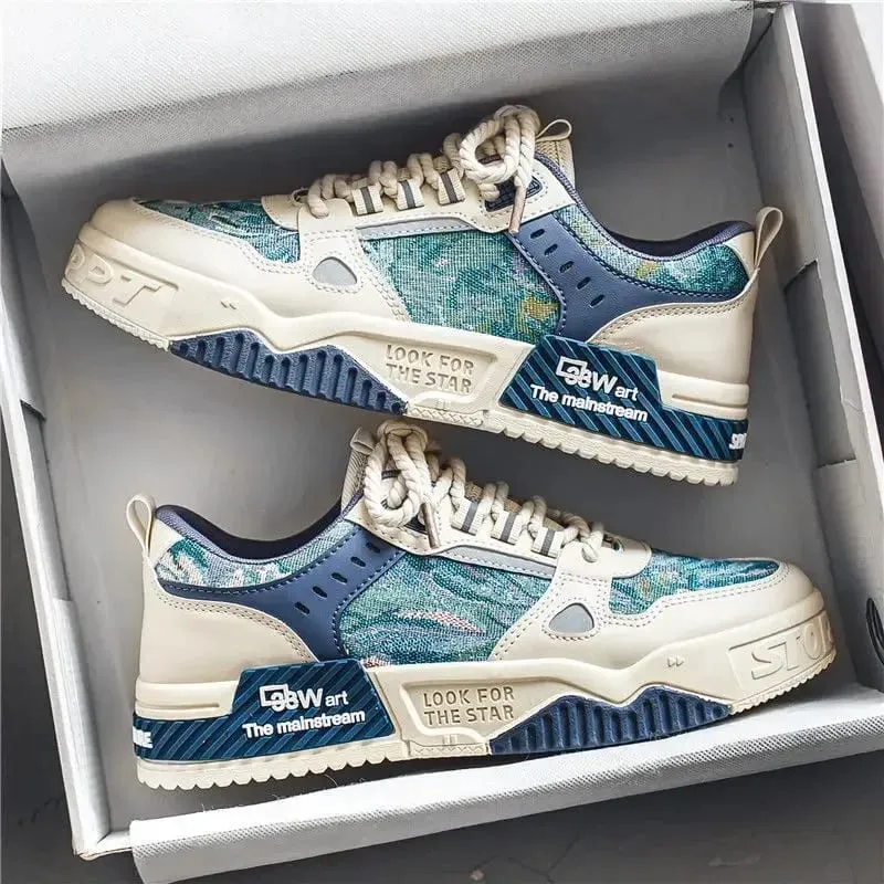 Spring and Autumn new breathable and comfortable shoes student trend versatile thick soled sports and leisure board shoes — image 2