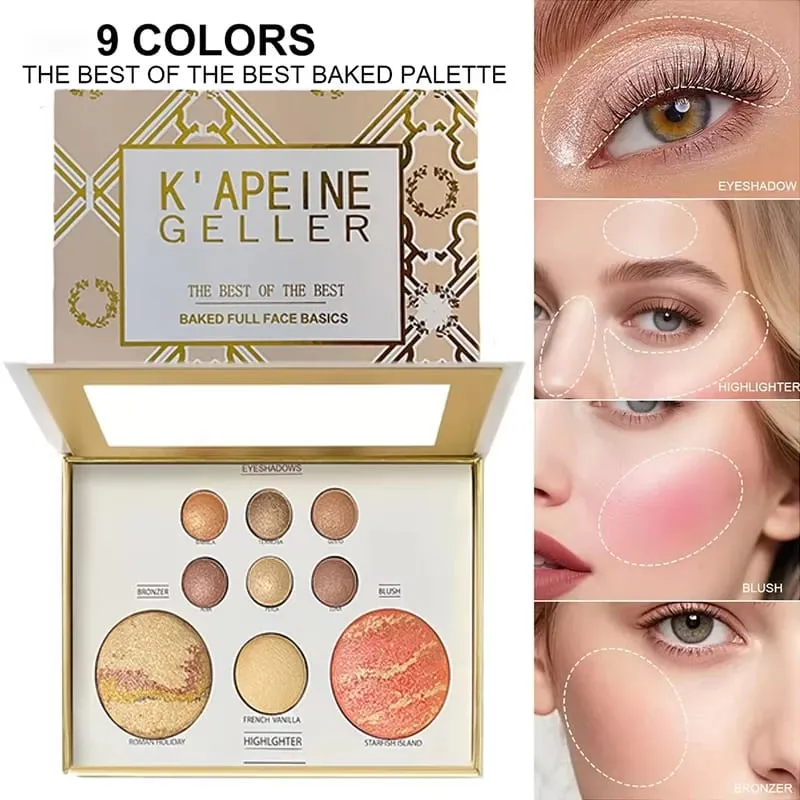 Tuscan Dreams Holiday Baked Starter Kit (4PC)-- Full Face Makeup Palette Foundation with Limited Edition Brushes