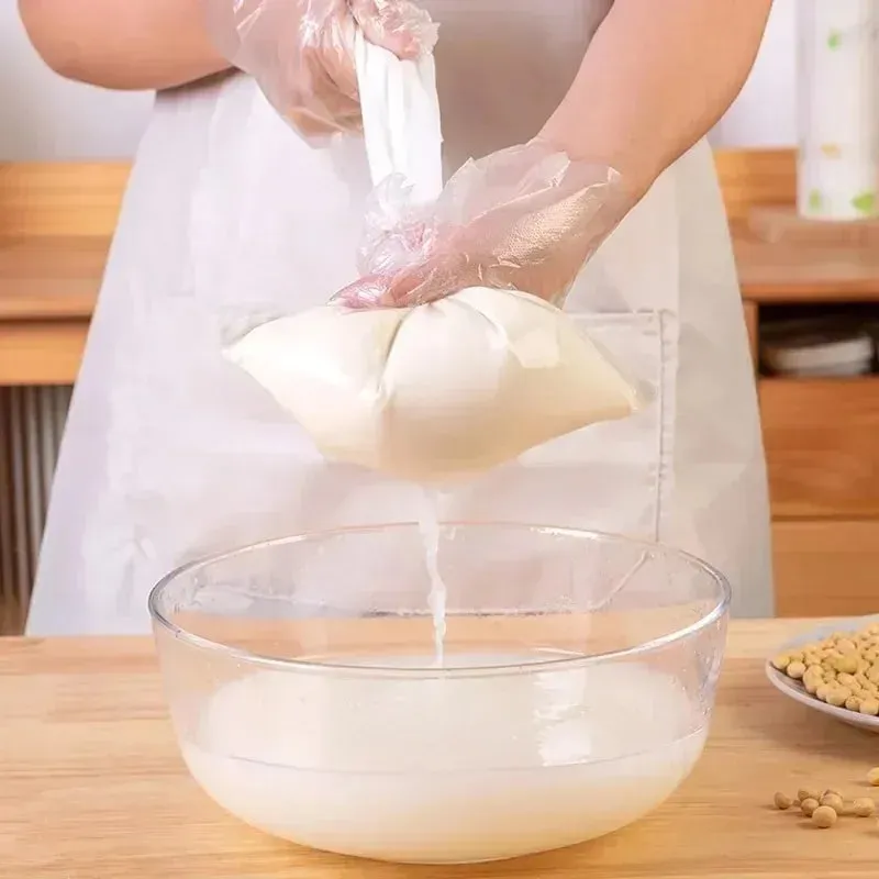 1/3/5Pcs Reusable Nut Milk Bags Strainers Unbleached Nylon Cheesecloth Bag Food Cheese Yogurt Filter Kitchen Fine Mesh Strainer — image 2