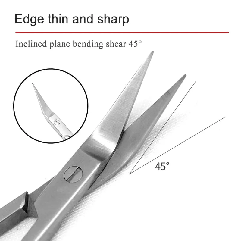Nasal Septum Scissors 45 Degree Inclined Nose Cosmetic Instrument Inclined Scissors Nasal Surgical Tool — image 2