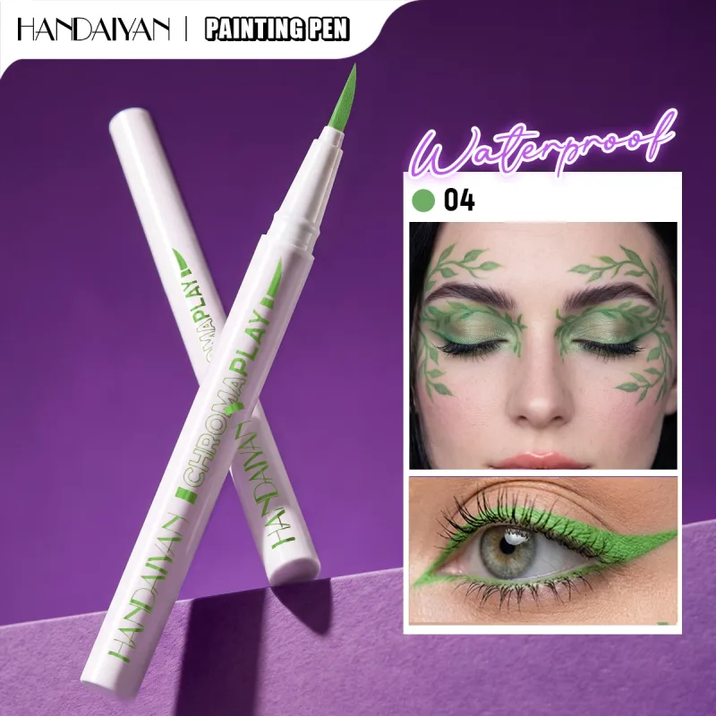 Liquid Eyeliner Pencil Waterproof Quick Drying Painting Pen Long-lasting Colorful Matte Eye Liner Pen Makeup Halloween Cosmetics