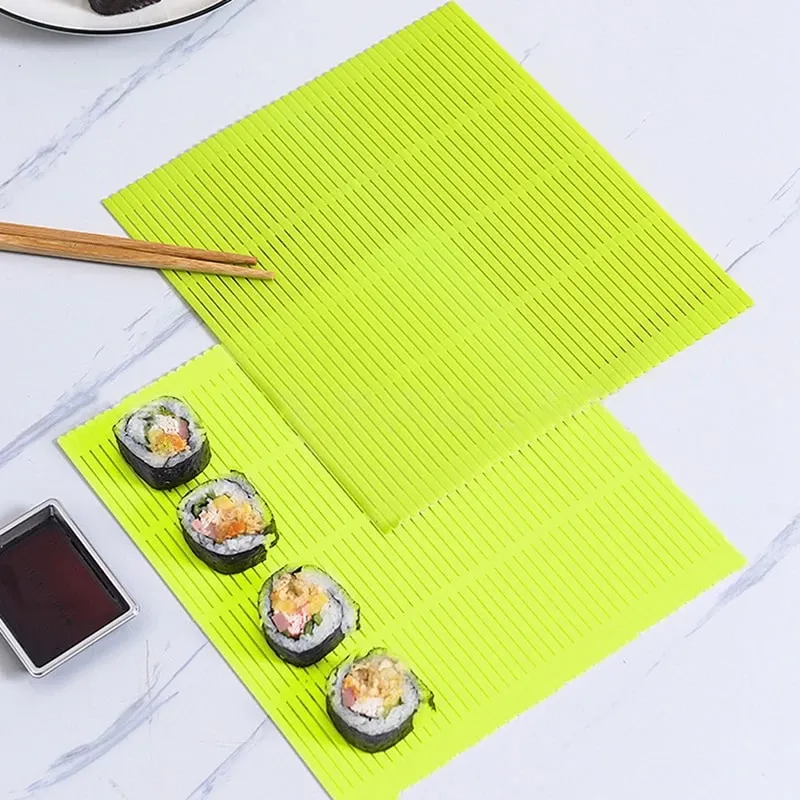 DIY Silicone Sushi Roller Mats Washable Reusable Sushi Roll Mold Mat DIY Food Rolling Rice Rolling Maker Cake Roll Pad — image 9