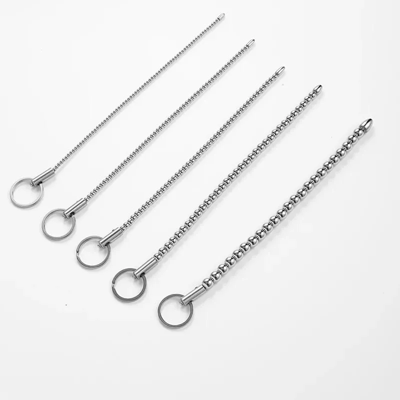 Electric shock Stainless Steel Urethral Sound Dilators Penis Plug Insert Stimulation Catheter Beads Masturbator Sex Toys For Men