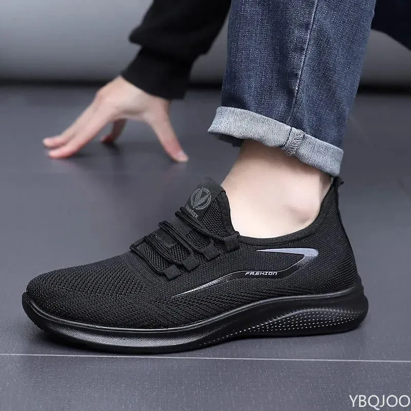 Men's Trendy Flat Bottom shoes Mesh Non Slip Lace Up Casual comfortable Shoes Lightweight Fashion Running Men sneakers — image 5