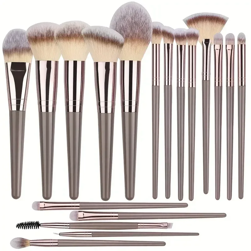 3-20PCS Makeup Brushes Set Foundation Highlighter Eyeshadow Blush Concealers Brush Female Beauty Tools Beauty Sponges Thumb Puff — image 11