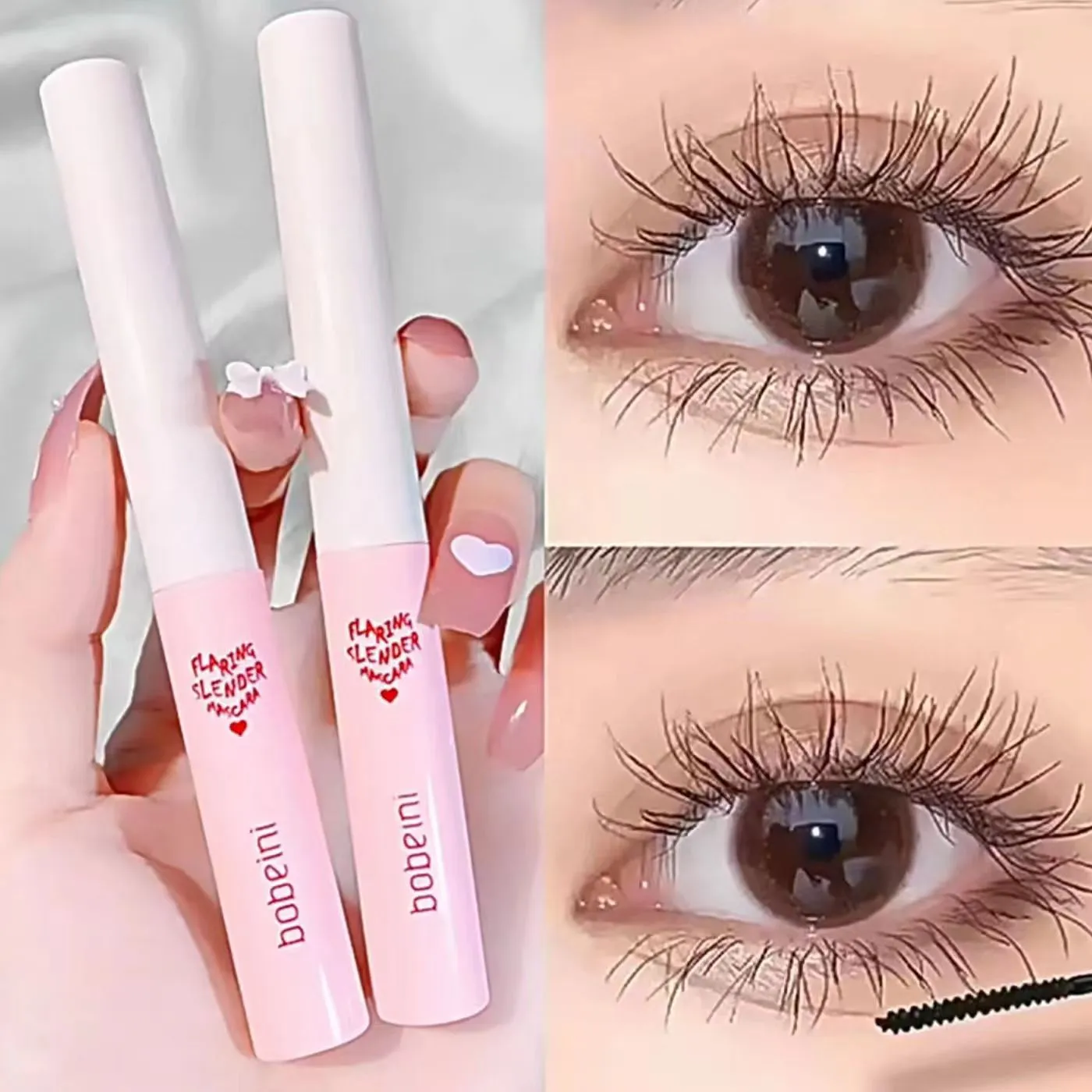 Ultra-fine Mascara Curl Thick Lengthening Eyelash Mascara Waterproof Non-smudge Brown Natural Curling Fine Brush Mascara Makeup — image 3