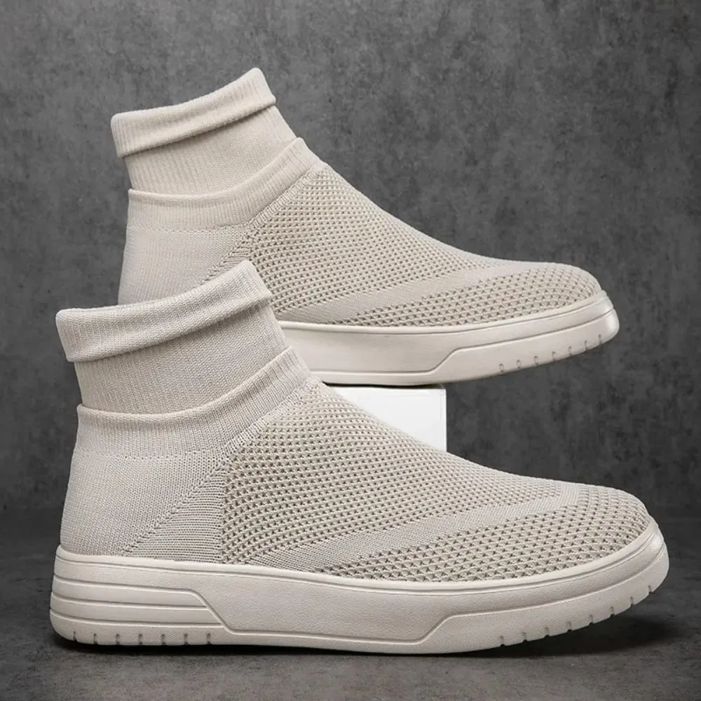 Sock Shoes for Men Spring 2026 New Couple Socks Breathable Mesh High Top Casual Shoes for Men One Foot Thick Soled Sneakers Men — image 4