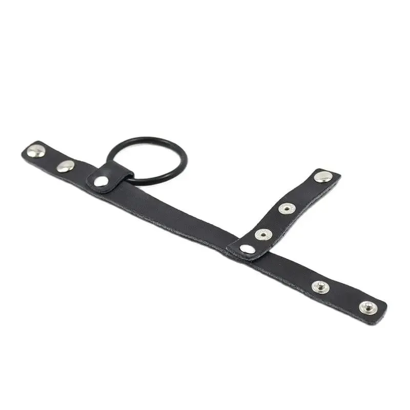 Male Masturbation Delay Ejaculation Cock Ring Leather Penis Rings Chastity Device Sex Exotic Accessories Sex Toys for Men — image 4