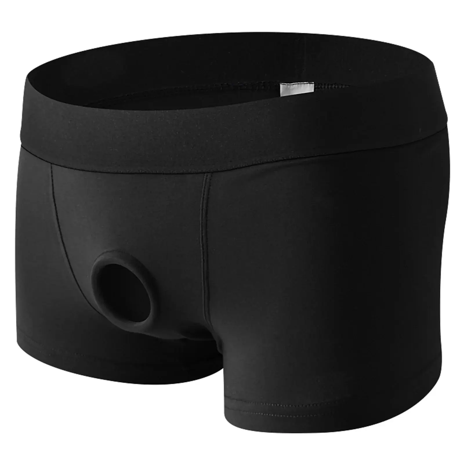 Men Underpants Open Pouch Hole Boxer Shorts Cockring Panties Cock Silicone Ring Cotton Underwear Boxershorts — image 6