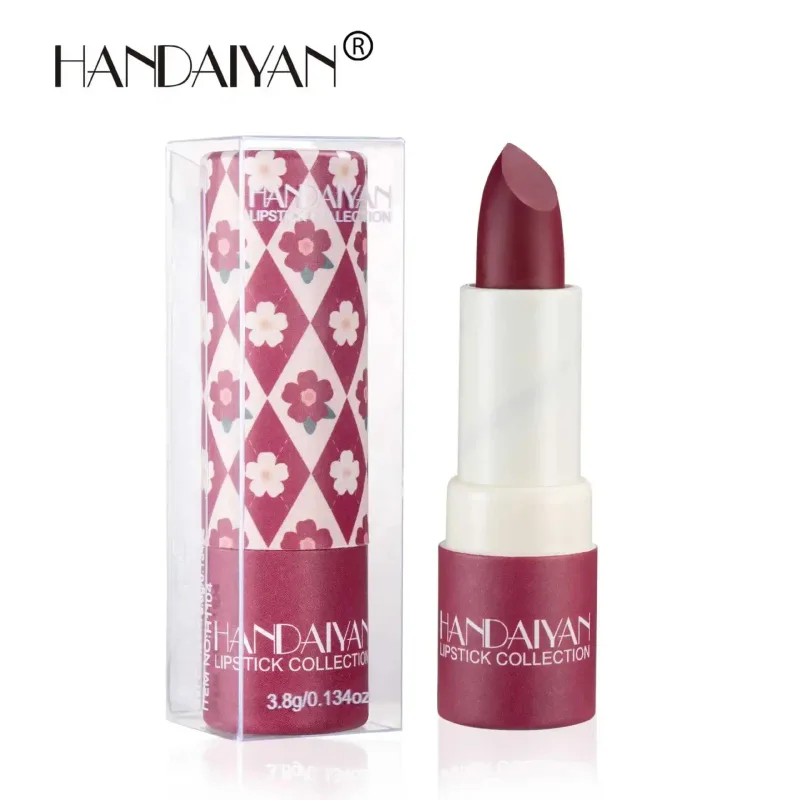 8 Colors Velvet Finish Lipstick Waterproof Long Lasting Moisturizing Non Stick Cup Nude Pink Red Lip Makeup Cosmetics — image 6