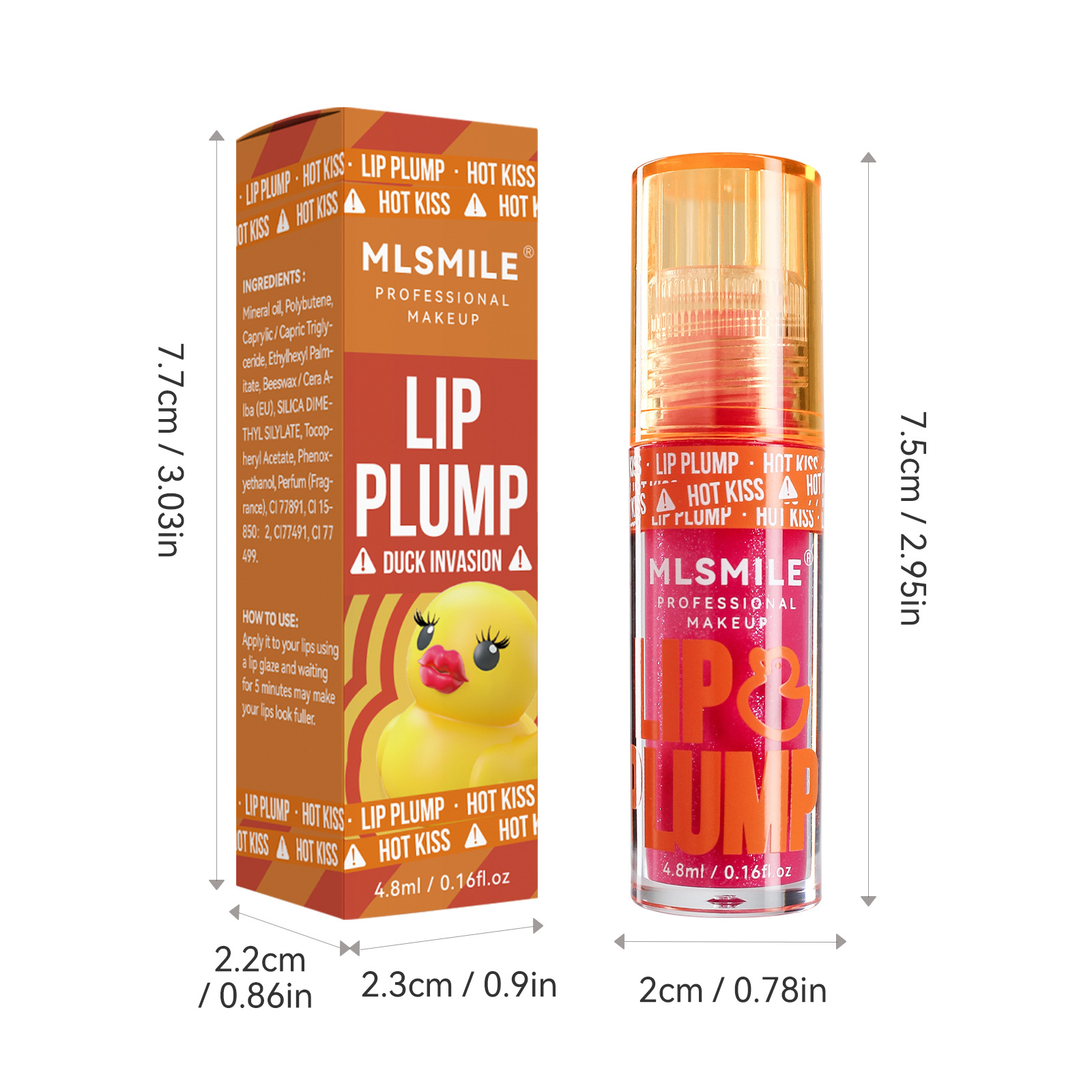 Duck Lip Plump Lip Oil Moisturizing Lip Gloss Mirror Water Nature Long-Lasting Gloss Pearl Lip Glaze Set — image 6
