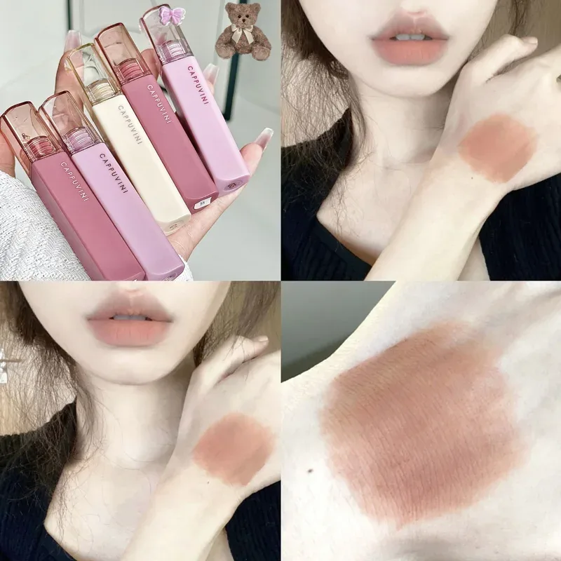 Silky Velvet Lip Gloss Matte Lip Mud Waterproof Non-Stick Cup Lip Glaze Smudge Proof Not Fade Liquid Lipstick Korean Makeup — image 2