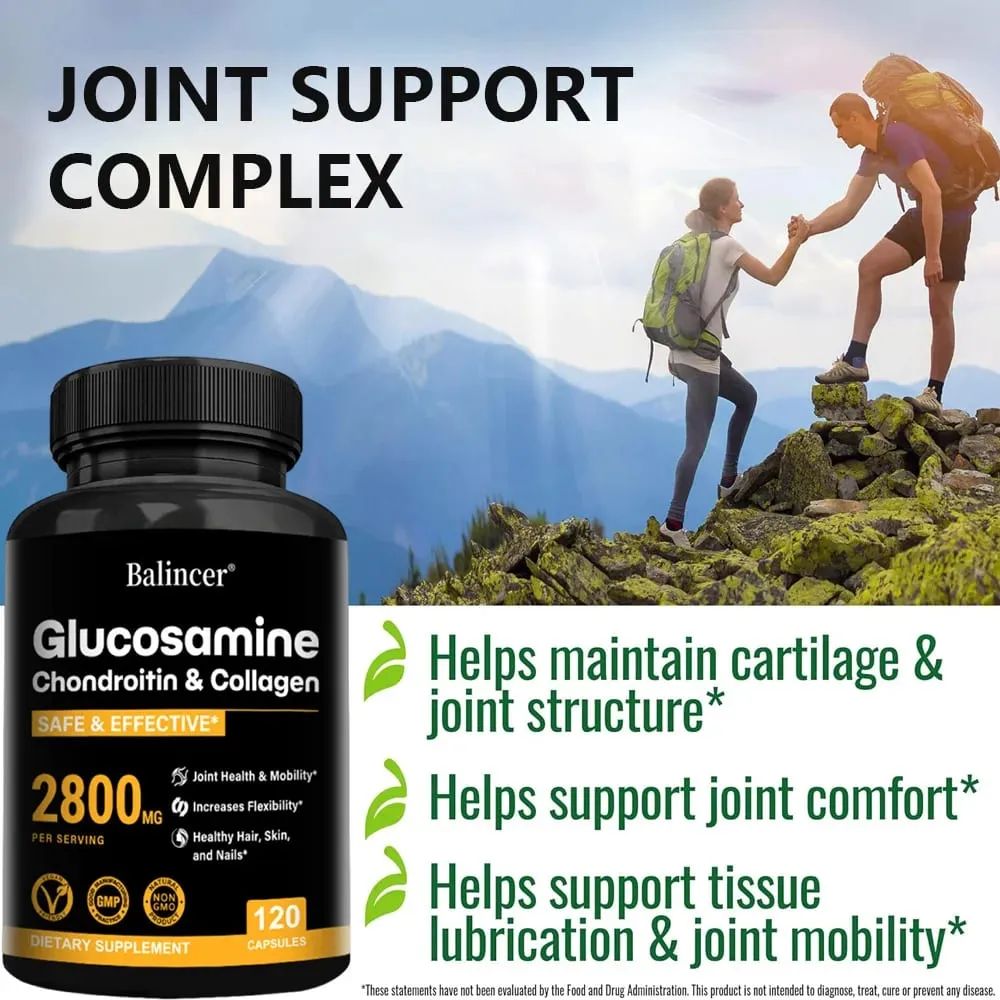 Glucosamine Chondroitin MSM Support Bone Health and Relieve Joint Discomfort Increases Flexibility - Joint Support Supplement — image 5