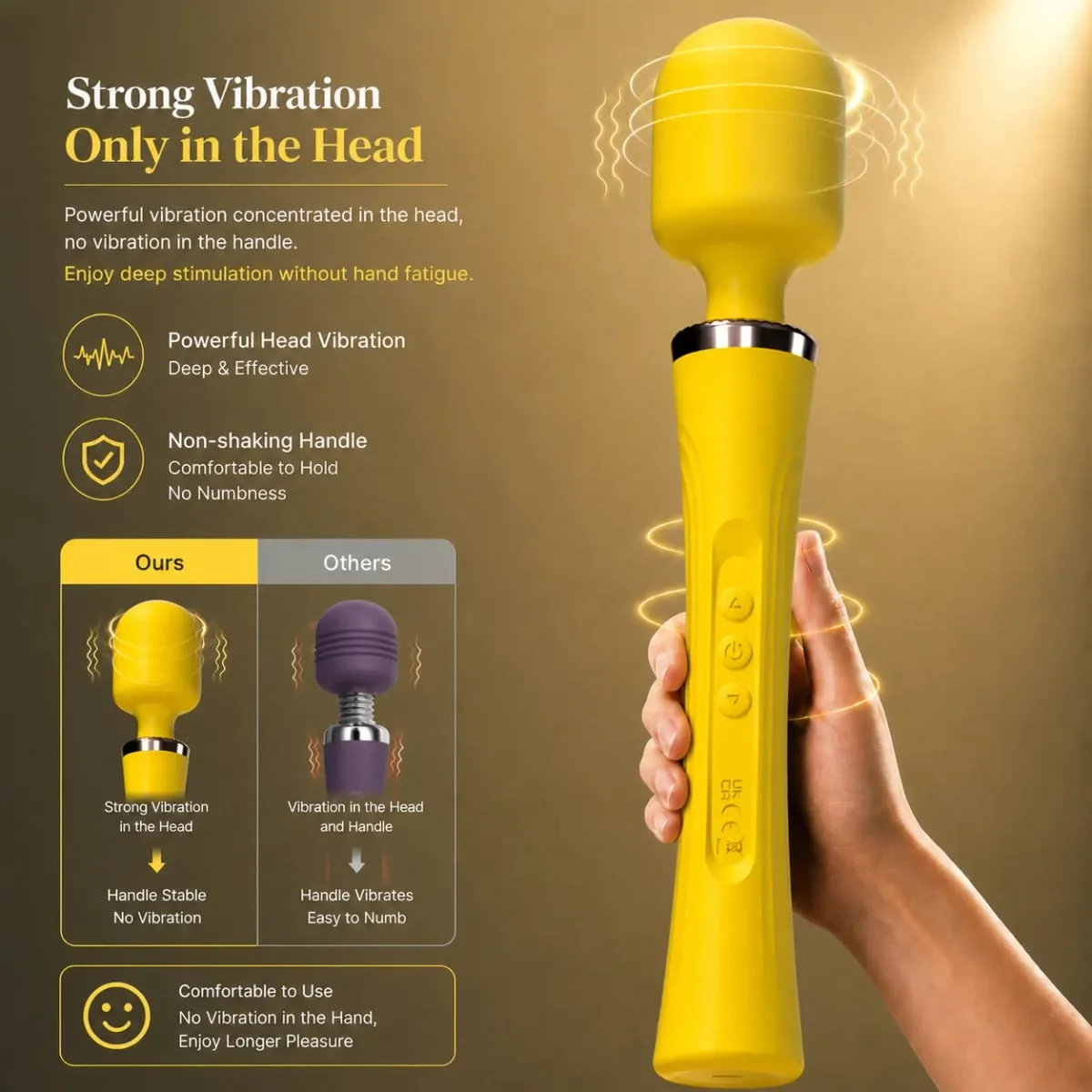 29cm Large AV Wand Vibrator Super Powerful Rechargeable Silicone Adults Sex Toy for Women Strong Vibration Personal Massager — image 3