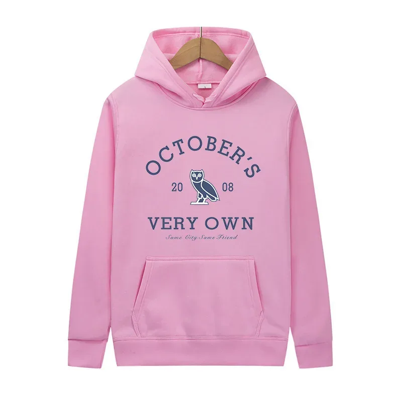 October's Very Own Owl Print Hoodie Unisex Men Women Casual Pullover Long Sleeve Streetwear Fleece Hooded Sweatshirt With Pocket — image 12
