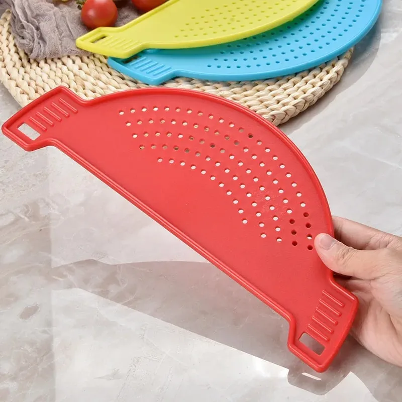 Pan Pot Strainer Plastic Pasta Spaghetti Practical Draining Tool Pot Strainer Pan Drainer for Home Kitchen Easy Draining — image 9