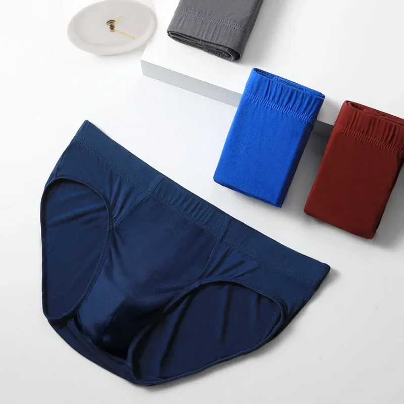 Intimo da uomo, slip da uomo, mutande modali sottili estive, fascino sessuale, pantaloncini traspiranti a vita bassa da uomo di grandi dimensioni — image 7