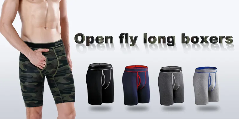 4pcs Long Boxers for Men Underwear Plus Size Men's Panties Sexy Long Leg Underpants Cotton Mens Boxer Shorts Fashion Male Trunk — image 9