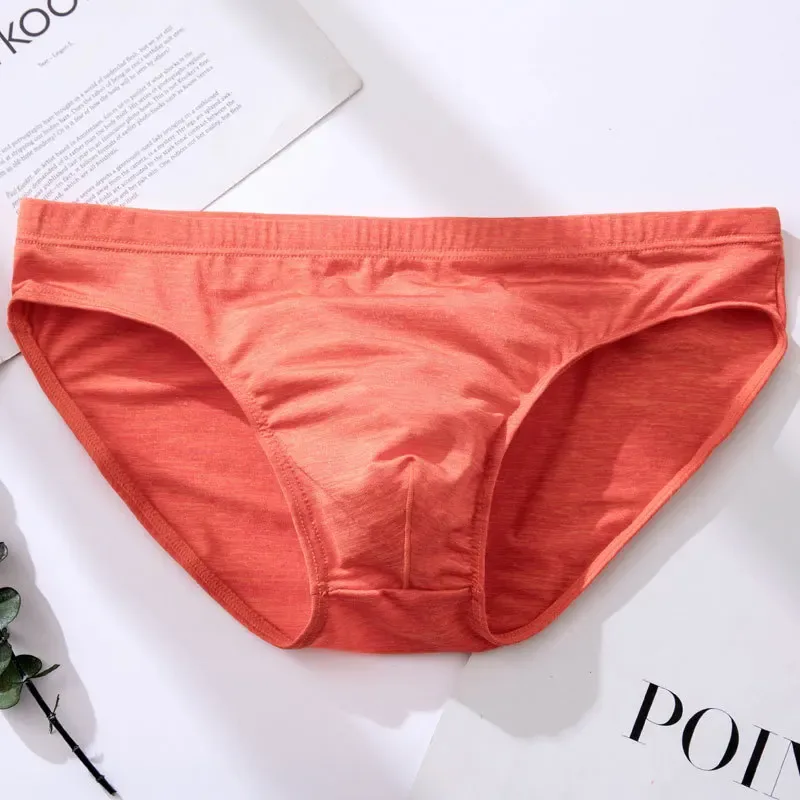 Men's Sexy Brief Ice Silk Elastic Quick Dry Cool Feel Underwear Youth Low-rise U Convex Pouch Sports Panties Comfortable Mankini — image 13